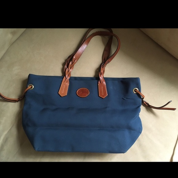 Dooney & Bourke Navy Nylon Shopper - Picture 1 of 9